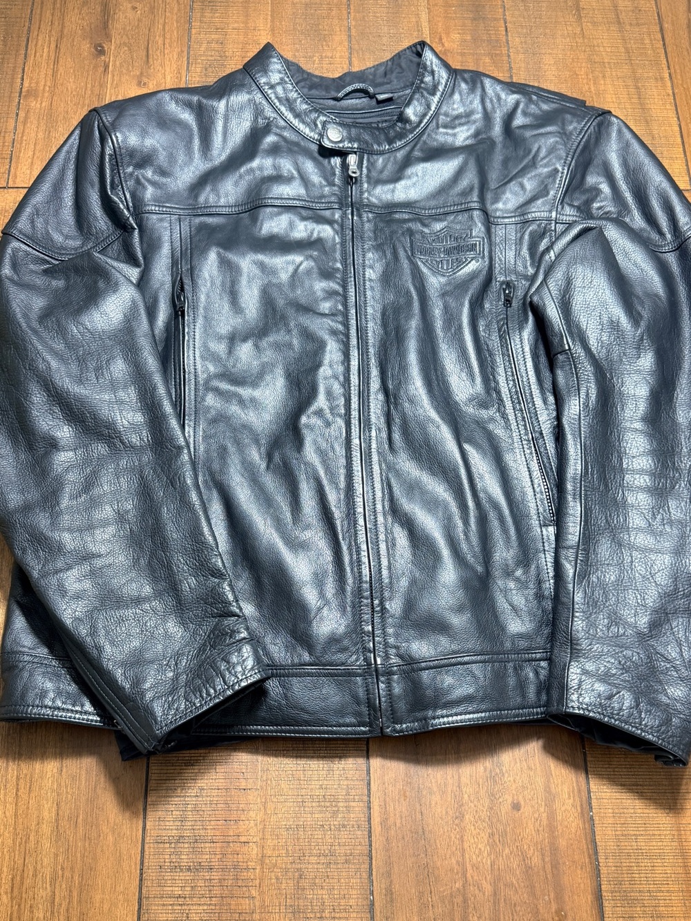Harley-Davidson Genuine MotorClothes Black Leather Motorcycle Jacket 2011